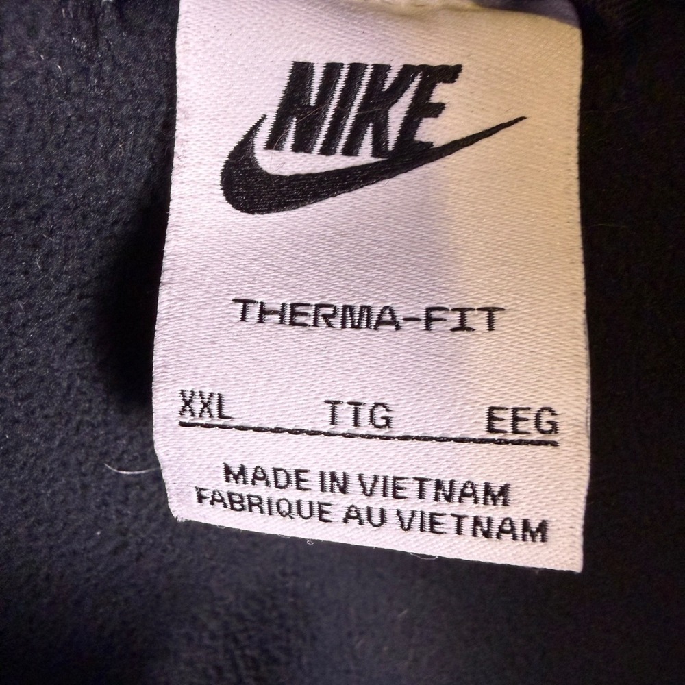 Nike Mens 2XL Fleece Lined Windrunner Hooded Loose Jacket Black - Picture 4 of 12